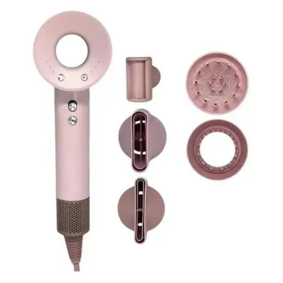 Advanced 5-in-1 Hair Dryer and Styler Set by Don Feliz with 1600W Power, Ionic Function, Real-time Temperature Control, Cool Shot, Magnetic Nozzles, Fast Drying, Anti-Tangle Design for Professional Styling at Home or Travel.