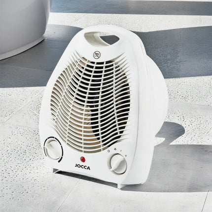 Jocca electric heater, portable, compact size, with 2 speeds of heat function, fan function, ambient temperature regulator and 2000w of power