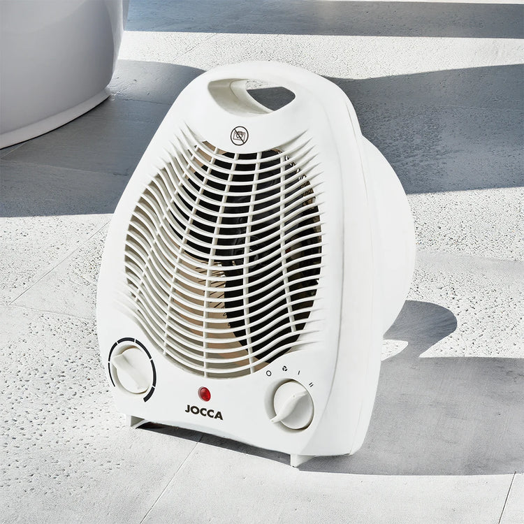 Jocca electric heater, portable, compact size, with 2 speeds of heat function, fan function, ambient temperature regulator and 2000w of power