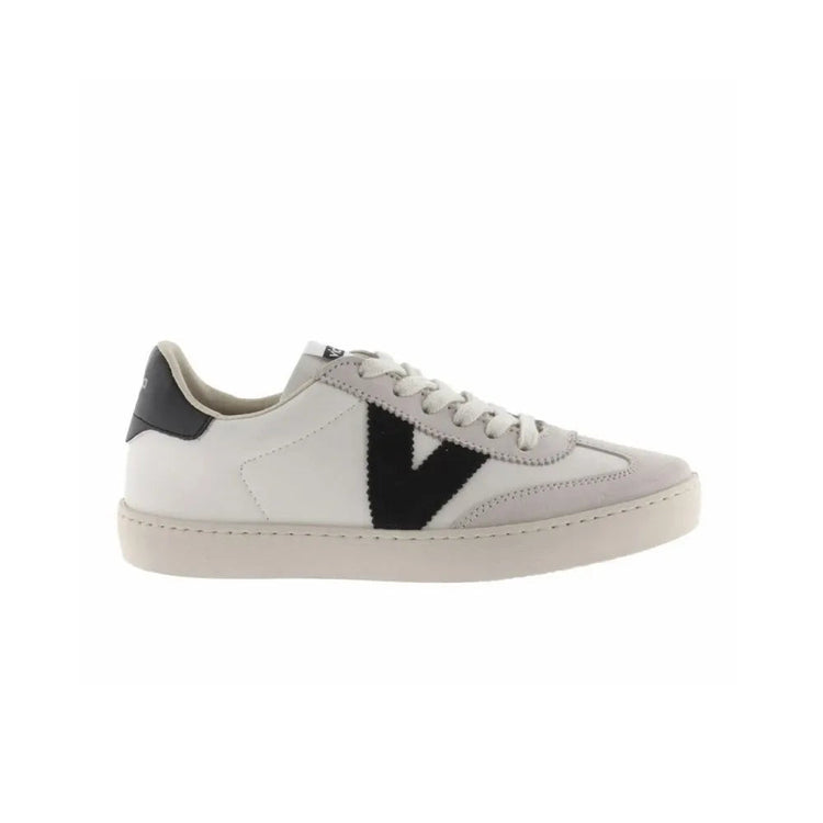 Victoria Berlin Sneakers for Women in Black - Comfortable, Lace-up, Flat Footwear with a Non-slip Sole, Ideal for Spring and Outdoor Activities PlatiNum
