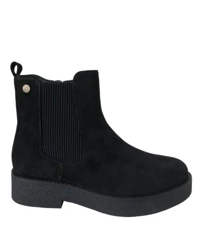 Flat crepe zipper boot 11443