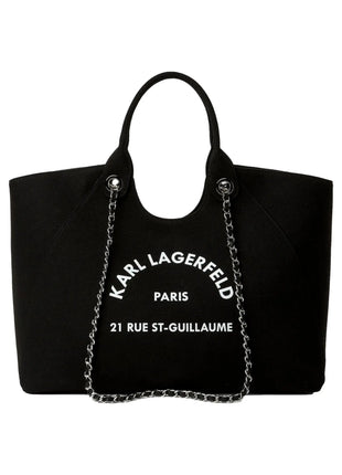 Borsa shopper Rue St-Guillaume KARL LAGERFELD con catena nera