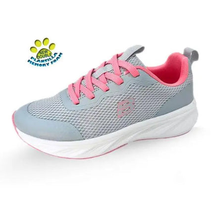 Breathable Sports Sneakers for Women with Double Memory Foam – Special Wide Fit, Lightweight and Comfortable for Daily Wear, Walking, and Work. Perfect cushioning and ventilation make them ideal running shoes. PlatiNum