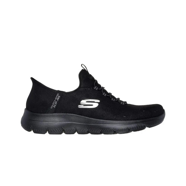 SNEAKERS SKECHERS UNKNOW TRAIL for women, lightweight black sneakers with shock-absorbing sole, non-slip traction for outdoor use, versatile design for casual and sporty looks. PlatiNum
