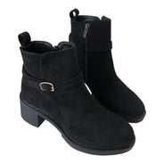 Popcorn country heel buckle ankle boot 13933 - elegance and comfort