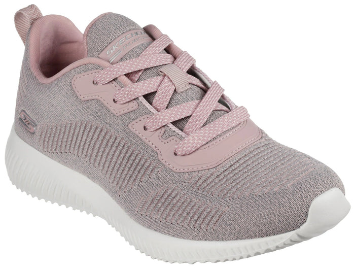 Skechers BOBS Squad Ghost Star - Women's Sneakers with Reflective Mesh Upper, Memory Foam Insole for Comfort, Seamless Design for Reduced Friction, and Flexible Rubber Sole for Traction - Ideal Comfortable Shoes for Daily Use PlatiNum