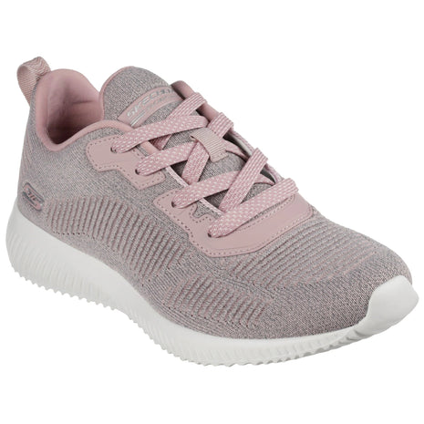 Skechers BOBS Squad Ghost Star - Women's Sneakers with Reflective Mesh Upper, Memory Foam Insole for Comfort, Seamless Design for Reduced Friction, and Flexible Rubber Sole for Traction - Ideal Comfortable Shoes for Daily Use PlatiNum
