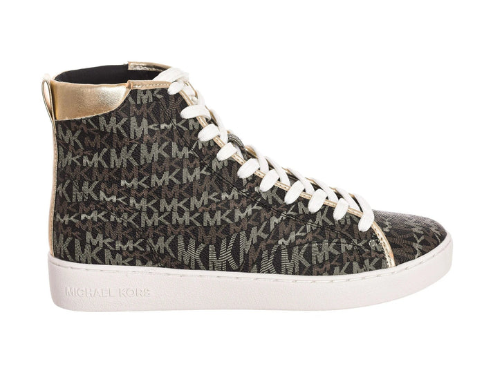 Michael Kors Ankle Sneakers 43F2NVFE6B for Women, PVC upper, lace-up closure, comfortable design, ideal for casual and sports activities, perfect women's footwear for spring and autumn, versatile and breathable. PlatiNum