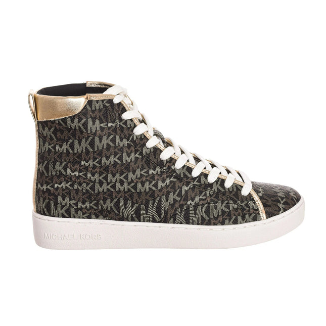 Michael Kors Ankle Sneakers 43F2NVFE6B for Women, PVC upper, lace-up closure, comfortable design, ideal for casual and sports activities, perfect women's footwear for spring and autumn, versatile and breathable. PlatiNum