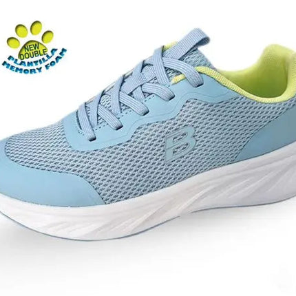 Breathable Sports Sneakers for Women with Double Memory Foam – Special Wide Fit, Lightweight and Comfortable for Daily Wear, Walking, and Work. Perfect cushioning and ventilation make them ideal running shoes. PlatiNum