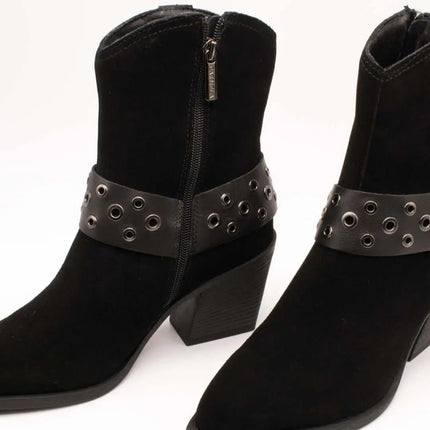 Carmela ankle boot 164132-03 black suede for women