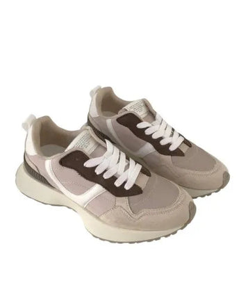 Corina Women's Sports Sneakers - Textile Design with Foam Insoles PlatiNum
