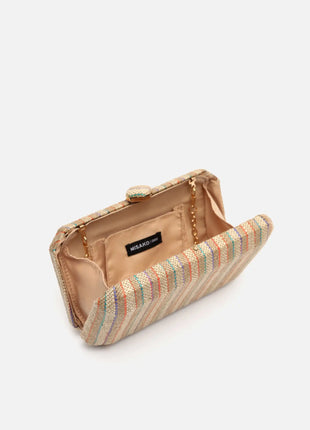 Borsa da festa piccola effetto rafia Nina Raffia / Beach Misako