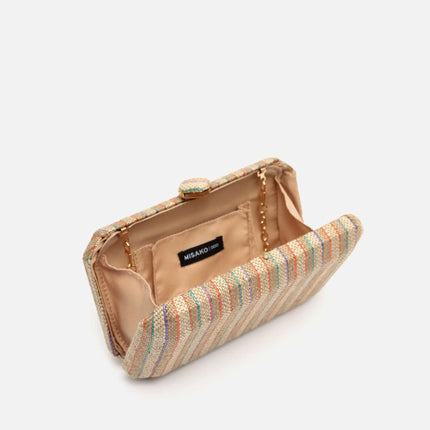 Borsa da festa piccola effetto rafia Nina Raffia / Beach Misako