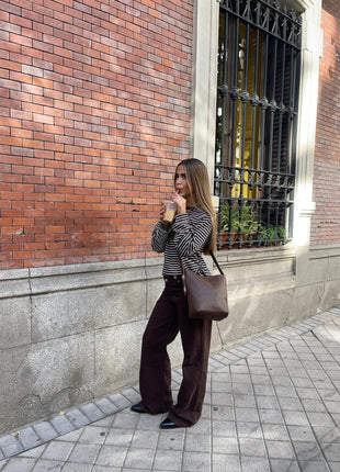 Borsa a tracolla Misako Adem con manico regolabile Borse da donna