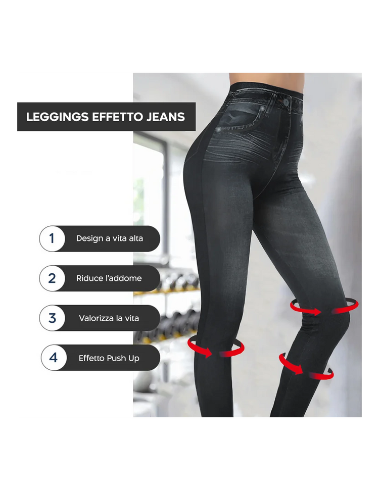 Mediawave store leggings women stretchy jeans effect giada shaping jeggings slim fit