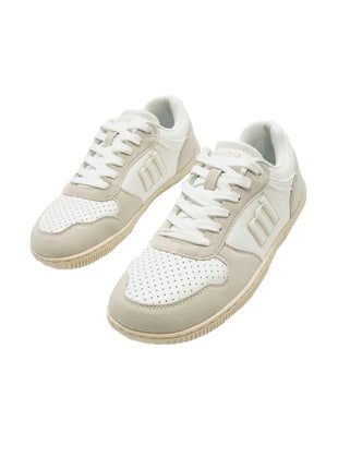 Barefoot Mustang 60840 Women's Sneakers in White-Grey - Comfortable Lace-Up Design with 3 cm Heel Height and Textile Lining, Perfect for Daily Wear and Versatile Outfits, Ideal Comfortable Women's Shoes. PlatiNum