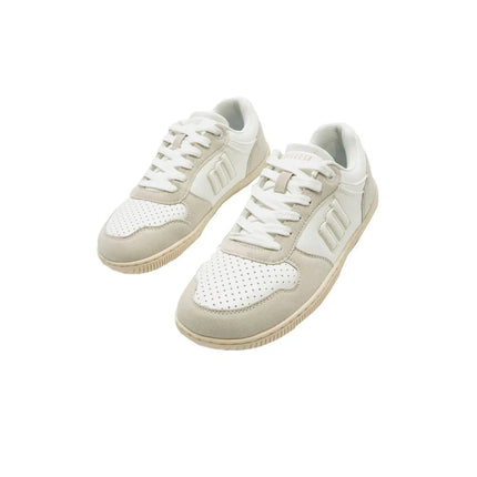 Barefoot Mustang 60840 Women's Sneakers in White-Grey - Comfortable Lace-Up Design with 3 cm Heel Height and Textile Lining, Perfect for Daily Wear and Versatile Outfits, Ideal Comfortable Women's Shoes. PlatiNum