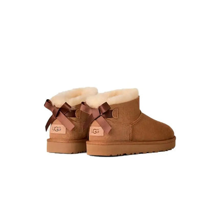 Ugg women's flat ankle boots w ultra mini bailey bow leather