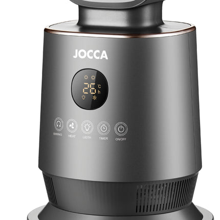 Jocca Stufa Senza Pale 2000W con Tecnologia PTC, Termostato Digitale e Telecomando