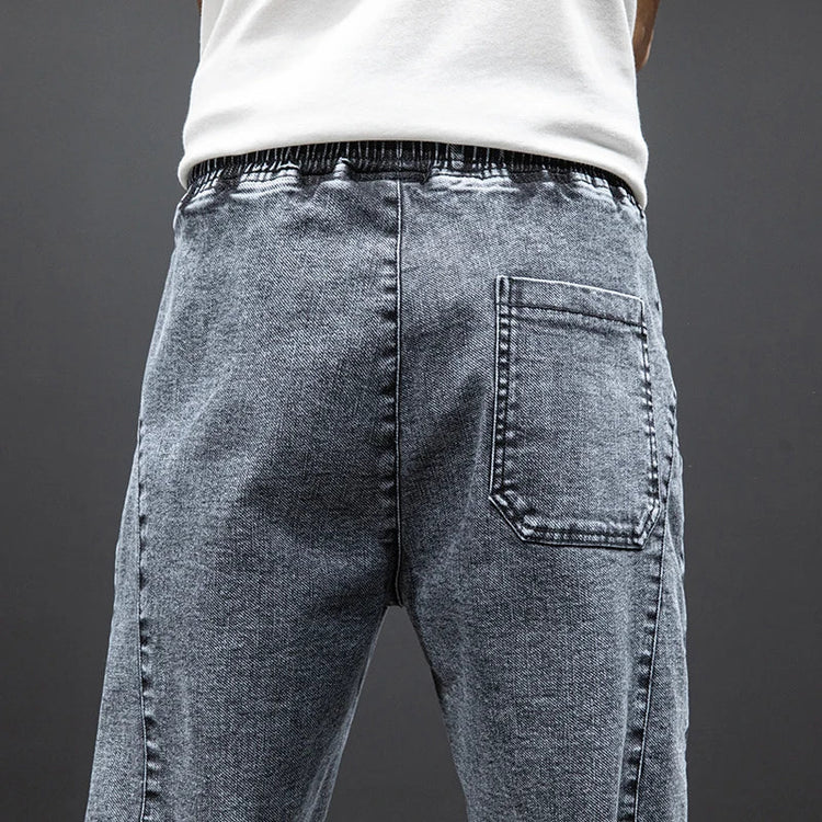 Spring Summer Black Blue Cargo Jeans Men Streetwear Denim Jogger Pants Men Baggy Harem Jean Trousers Plus Size PlatiNum