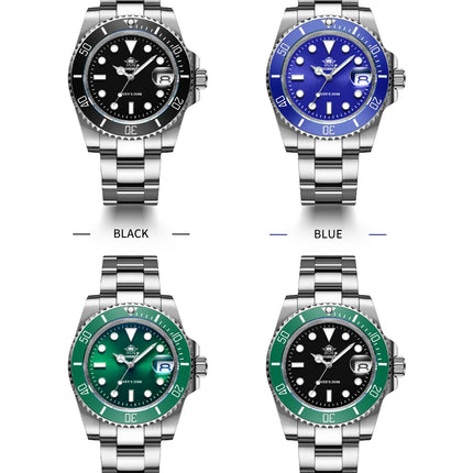 ADDIESDIVE Classic Men's Business and Leisure Quartz Watch 200m Waterproof 316L Stainless Steel Sports Night Light Diving Watch