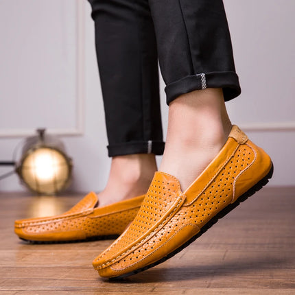 Scarpe Casual da uomo di moda scarpe eleganti da uomo di marca mocassino classico da uomo in vera pelle Plus Size Classic