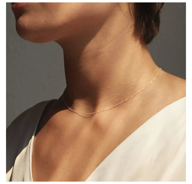 eManco Fine Chain Necklace Stainless Steel Gold Color Pendants Short Long Statement Women  Colar Gift Stainless Steel Jewelry PlatiNum
