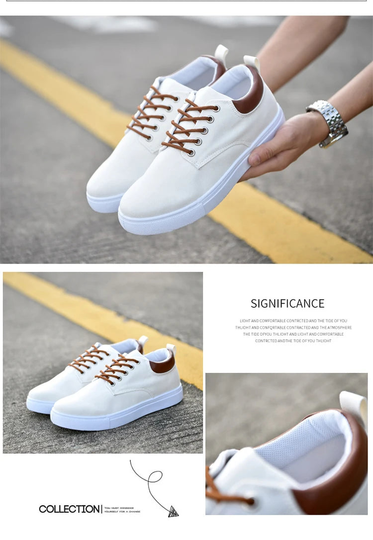Fashion Canvas Men's Sneakers Black Lace Up Sping Shoes 2024 Classic Casual Vulcanized Shoes Size 46 47 Mens Spring Sport Shoes