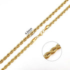 Jiayiqi 2mm-7mm Rope Chain Necklace Stainless Steel Never Fade Waterproof Choker Men Women Jewelry Silver Color Chains Gift PlatiNum