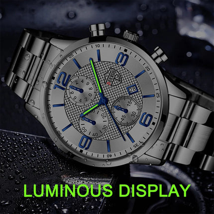 Orologi da uomo alla moda Orologio da polso al quarzo di lusso Calendario da uomo Business Casual Orologio in pelle Orologio luminoso platinumshop