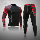 Men's Sports Suit MMA rashgard male Quick drying Sportswear Compression Clothing Fitness Training kit Thermal Underwear leggings PlatiNum
