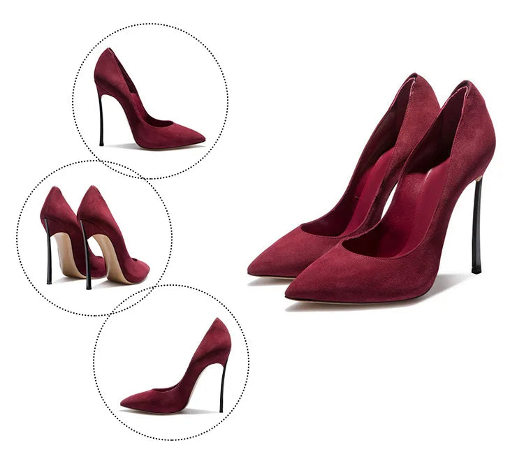 【Measure your feet length before order】Luxury Designer Women Pumps Stiletto High Heel Sexy Fetish Party Zapatos De Tacon C-PU-1