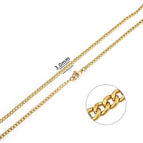 3mm Gold Curb / 55cm