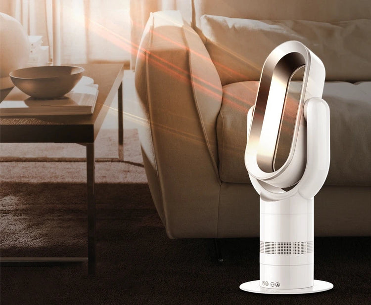 Ventilatore Freddo e Caldo con Telecomando, Senza Pale, 220V, Ultra-silenzioso, Purificatore d'Aria, Alta Qualità, Programmabile 1-9 Ore