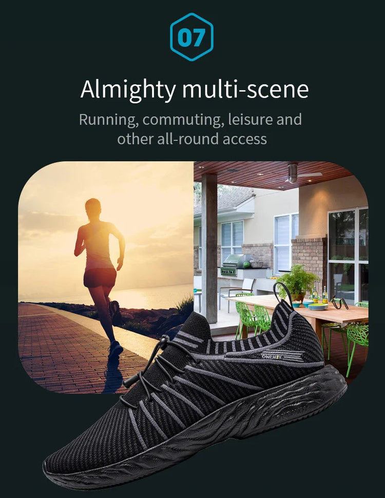 Scarpe da corsa impermeabili ONEMIX per uomo Sneakers Unisex in Mesh traspirante estivo per scarpe da Trekking da passeggio per uomo Slip-on all'aperto PlatiNum