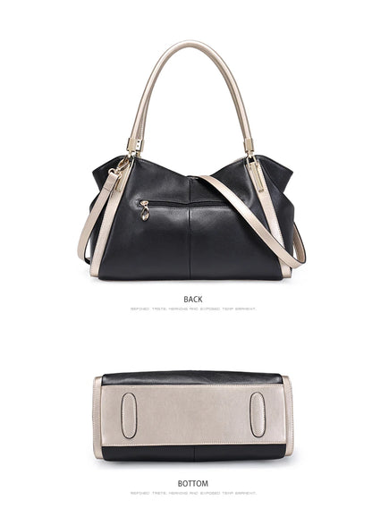 FOXER Women Genuine Leather Handbag Lady Large Capacity Crossbody Shoulder Bags Cowhide Top Handle Tote Festival Gift For Female