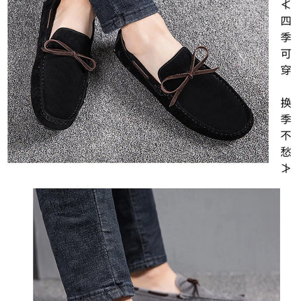2025 Mocassino da uomo Grigio Marrone Nero Mocassini Scarpe da uomo in pelle Designer di lusso Marchio Moda Sneakers Appartamenti Slip on Leggero