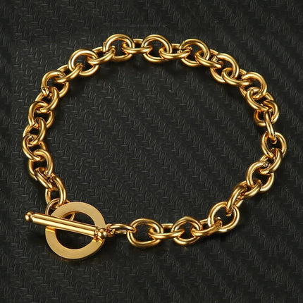 Set di gioielli con ginocchiera in acciaio inossidabile di nuovo stile per uomo e donna, set di bracciali e collane con catena a maglie platinumshop