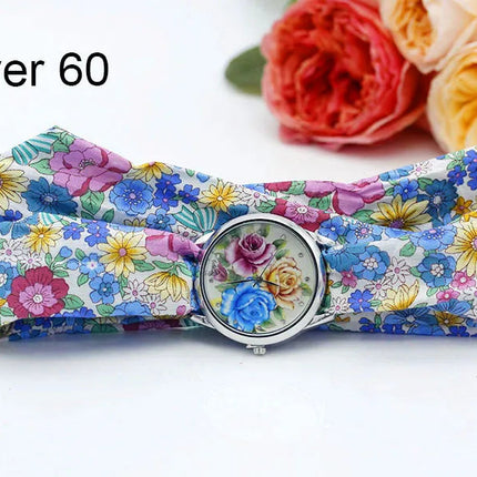 Shsby Nuovo orologio da polso in stoffa da donna Orologio da donna alla moda Orologio al quarzo argento di alta qualità Orologio da ragazza dolce Orologio in tessuto platinumshop