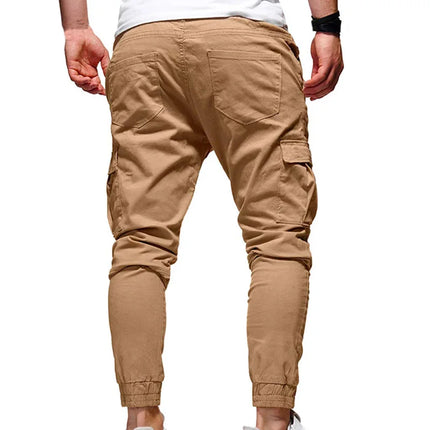 Men's Oversize Pants 2025 New Casual Solid Cargo Pants Men Trousers Drawstring Elastic Waist Joggers Men Sweatpants Streetwear
