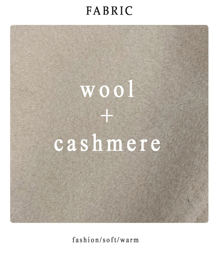 2022 New Arrival Women Wool Coat With Real Fox Fur Collar Cuff Slim Fit Elegant Belted Cashmere Long Coat Ladies Winter Coats