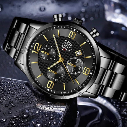 Orologi da uomo alla moda Orologio da polso al quarzo di lusso Calendario da uomo Business Casual Orologio in pelle Orologio luminoso platinumshop
