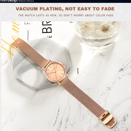 HANNAH MARTIN Movimento al quarzo giapponese in acciaio inossidabile di qualità del marchio Orologio Dropshipping da donna impermeabile da 36 mm in oro rosa completo platinumshop