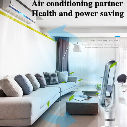 Ventilatore Freddo e Caldo con Telecomando, Senza Pale, 220V, Ultra-silenzioso, Purificatore d'Aria, Alta Qualità, Programmabile 1-9 Ore