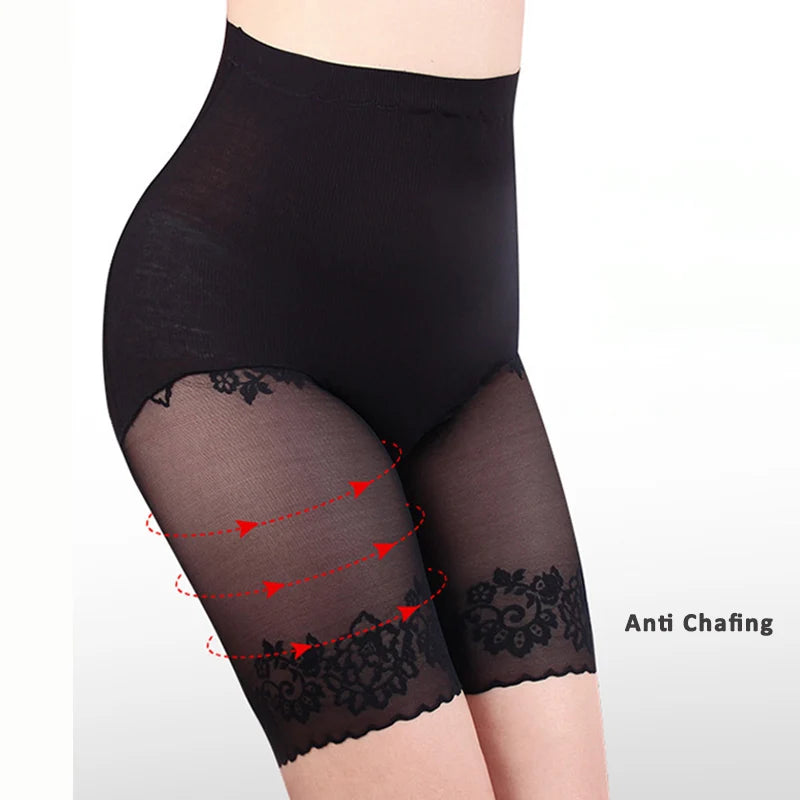 Plus Size Safety Short Pants Women Summer Seamless Under Skirt Pants Anti Chafing Boxers Female Sexy Lace Boyshorts Women