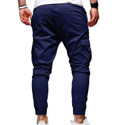 Men's Pants Multi-Pockets Joggers Men Sweatpants 2025 New Casual Solid Cargo Pants Men Oversize Streetwear Pants Men Trousers