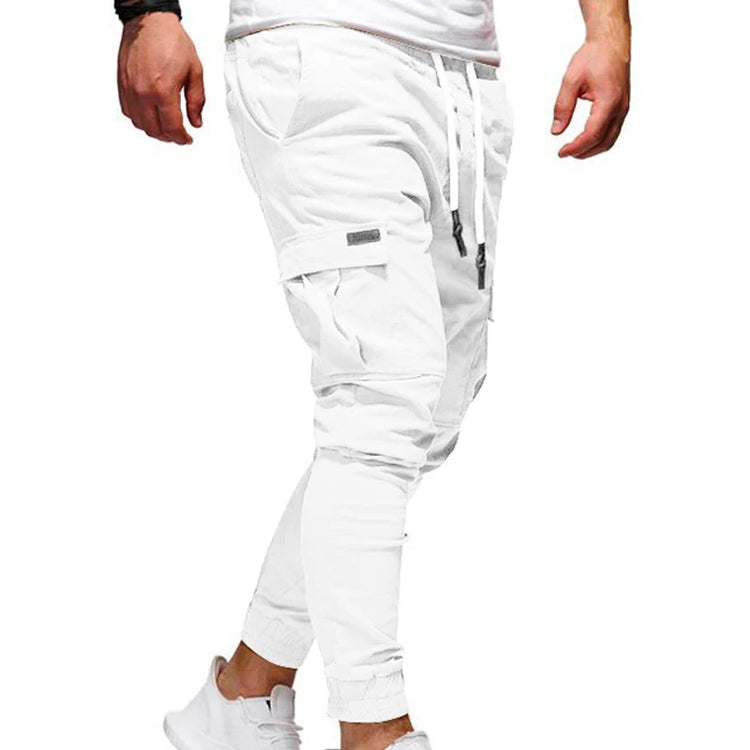 Men's Oversize Pants 2025 New Casual Solid Cargo Pants Men Trousers Drawstring Elastic Waist Joggers Men Sweatpants Streetwear