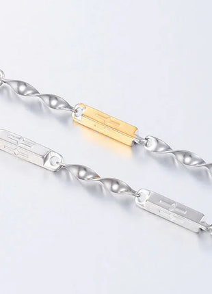 Gioielli di moda stile hip-hop con catena bizantina da uomo in acciaio inossidabile PlatiNum