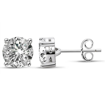 IOGOU 3mm/4mm/5mm/6.5mm/8mm/9mm/10mm/11mm Certificato D VVS1 Moissanite Orecchini con perno 925 Orecchini in argento per le donne Uomini Gioielli platinumshop